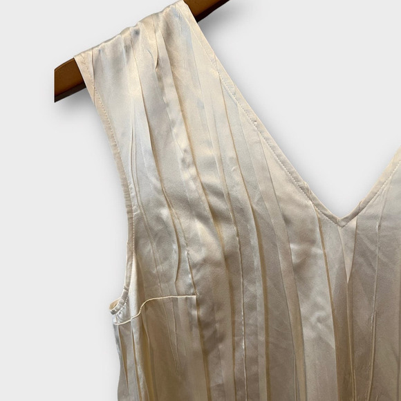 Rentrayage Gospel Brunch Pleated Silk Blend Shift Dress Size 10 - Picture 6 of 10